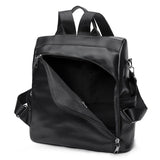 Women's PU Leather Backpack Anti-theft Schoolbag Waterproof Rucksack