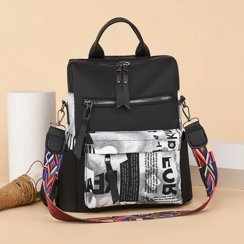 Casual Female Oxford Backpack Teenagers Girls Packbag School Bags