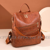 Women Backpack Soft Leather Student Schoolbag Travel Bagpack Rucksack