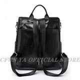 Women Backpack Soft Leather Student Schoolbag Travel Bagpack Rucksack