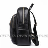 Soft Leather Backpack For Women Large Bagpack Anti-Theft Rucksack