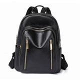 Soft Leather Backpack For Women Large Bagpack Anti-Theft Rucksack