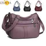 Women's Soft Leather Handbags Messenger Tote Bag