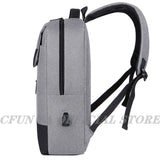 USB Laptop Bag Backpack Men Student School Bookbag Rucksack