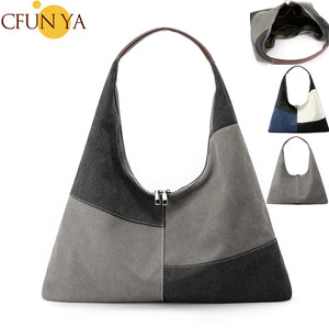 Canvas Shoulder Bag Large Capacity Totes Top Handle Bags