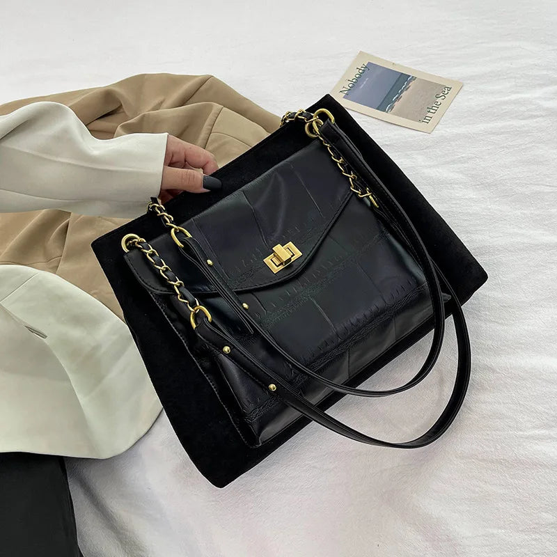 CGCBAG Women Shoulder Bag PU Leather Large Capacity Crossbody Bags