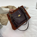 CGCBAG Women Shoulder Bag PU Leather Large Capacity Crossbody Bags