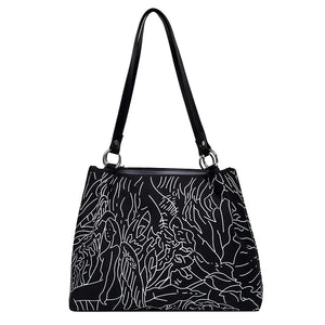Vintage Style High Shoulder Bag Women PU Leather Handbag