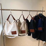 Large Capacity Canvas Handbag for Women Tote Bag with Crossbody Strap