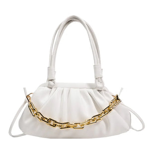 Small Handbag Woman PU Leather Shoulder Bag Solid Crossbody Bags