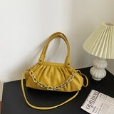 Small Handbag Woman PU Leather Shoulder Bag Solid Crossbody Bags