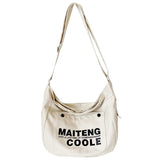 Canvas Shoulder Bag Large Capacity Messenger Handbag