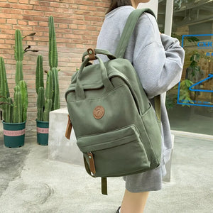 Canvas School Backpack for Students Female