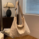 Large Capacity Women Canvas Shoulder Bag Casual Handbag