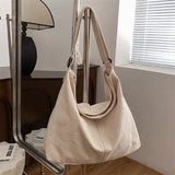 Large Capacity Women Canvas Shoulder Bag Casual Handbag