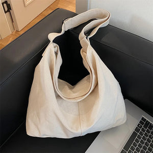 Large Capacity Women Canvas Shoulder Bag Casual Handbag