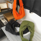 Canvas Shoulder Bag Women Solid Tote Bag Large Capacity Crossbody Bags