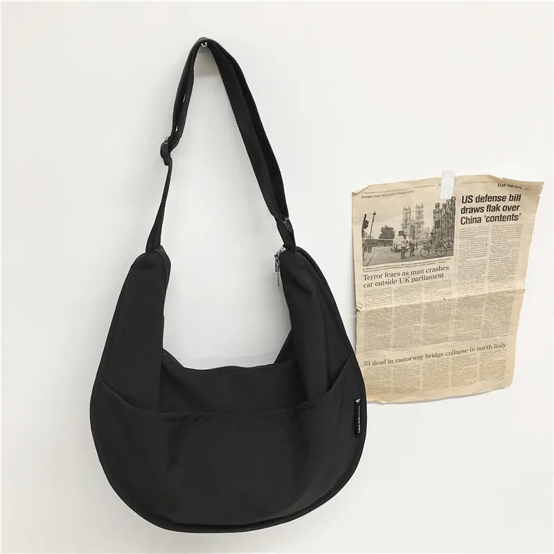 Large Capacity Women Shoulder Bag Waterproof Nylon Crossbody Shopper Bag