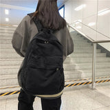 Large Capacity Canvas Backpack For Students Female Travel School Bags