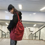 Large Capacity Canvas Backpack For Students Female Travel School Bags