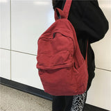 Large Capacity Canvas Backpack For Students Female Travel School Bags