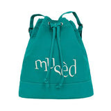 Canvas Women Backpack Letter Printing Backpack Female Retro Drawcord School Bag