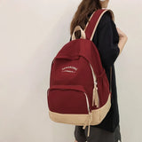 CGCBAG School Backpack For Teenager Girls Preppy Style Women Nylon