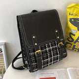 CGCBAG Women Leather College Style School Backpack Laptop Bag