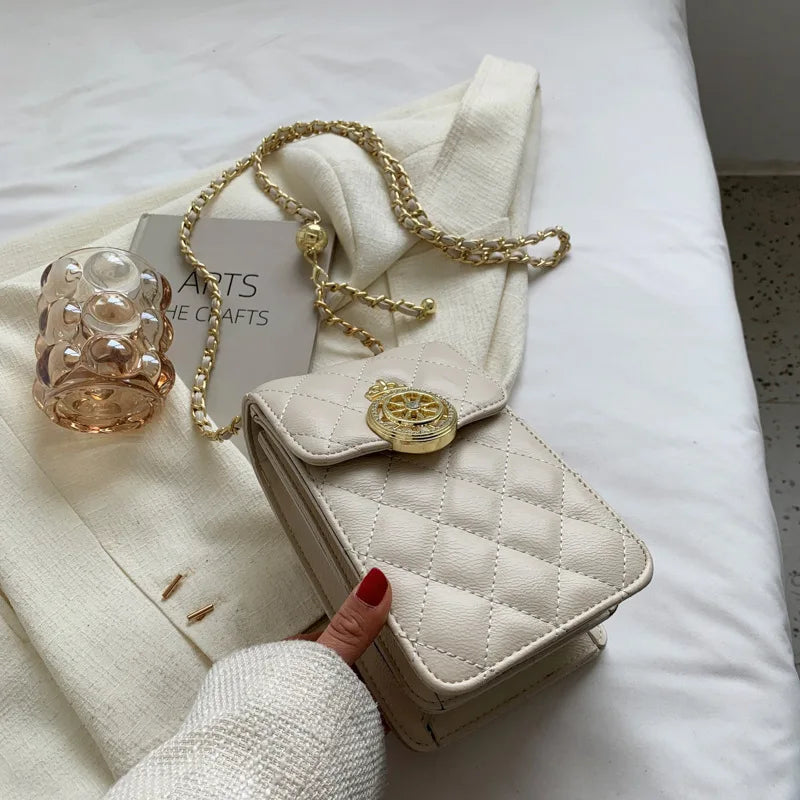 Chain Shoulder Bag Large Leather Handbag