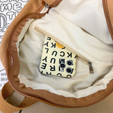 CGCBAG Harajuku Canvas Women School Backpack Casual Large Capacity Backpack