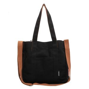 CGCBAG Canvas Shoulder Bag Large Capacity Beach Tote Solid Female Handbags