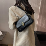 CGCBAG Vintage Square Women Shoulder Bag High PU Leather Messenger Bag