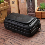 CHEER SOUL Leather Men Phone Bags Waist Belt Bag Fanny Pack Phone Pouch
