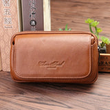 CHEER SOUL Leather Men Phone Bags Waist Belt Bag Fanny Pack Phone Pouch