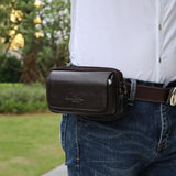 CHEER SOUL Leather Men Phone Bags Waist Belt Bag Fanny Pack Phone Pouch