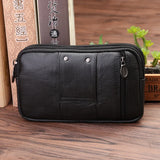 CHEER SOUL Leather Men Phone Bags Waist Belt Bag Fanny Pack Phone Pouch