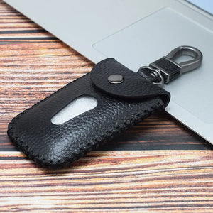 Men's Leather Key Case Wallet Organizer Zipper Key Holder