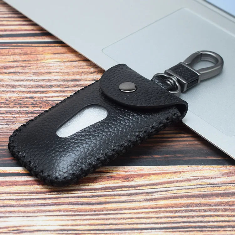 Men's Leather Key Case Wallet Organizer Zipper Key Holder