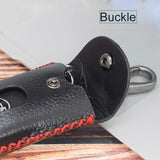 Men's Leather Key Case Wallet Organizer Zipper Key Holder