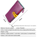 Women's Leather Long Clutch Purse with Zipper Pocket