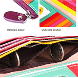 Women's Leather Long Clutch Purse with Zipper Pocket