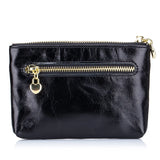 European Style Oil Wax Leather Coin Purse Key Wallets