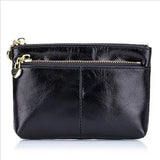 European Style Oil Wax Leather Coin Purse Key Wallets