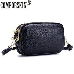 Cowhide Leather Clutch Bag Large Capacity Messenger Bag