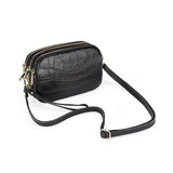 Cow Leather Women Messenger Bag Crocodile Pattern Style Large Capacity