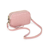 Cow Leather Women Messenger Bag Crocodile Pattern Style Large Capacity