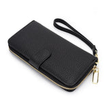 Full Leather Wallet Women's Long Wallet Clutch Bag