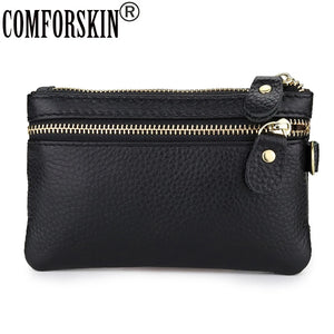 Leather Key Wallet Men & Women Car Key Bag Women Housekeepers Key Holder