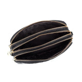 Embossed Flower Leather Messenger Bag for Women