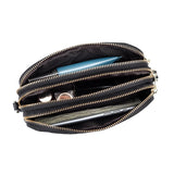 Embossed Flower Leather Messenger Bag for Women